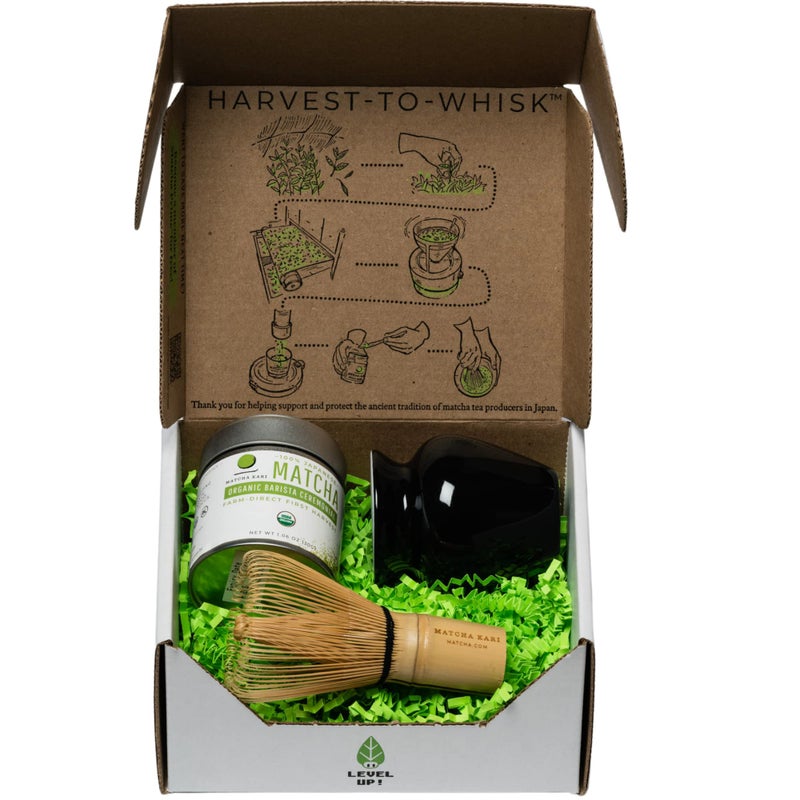 Matcha Kari Dr. Weil Matcha Kari Mini Matcha Tea Set - Black- Ceremonial Organic Matcha with Whisk & Holder - Image 2